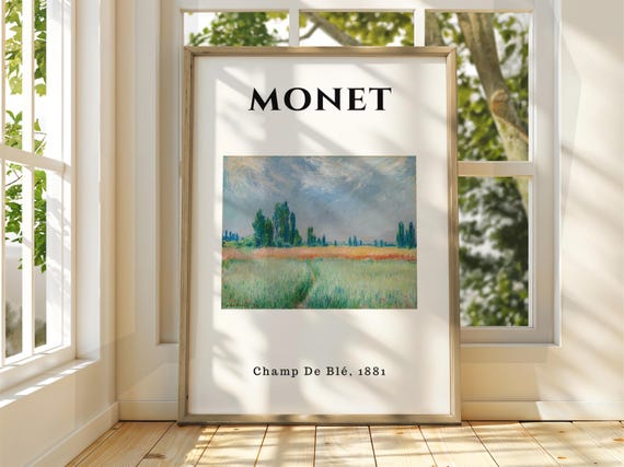 Claude Monet Poster Watercolour Art Print Vintage French Home Decor Famous Impressionism Gallery