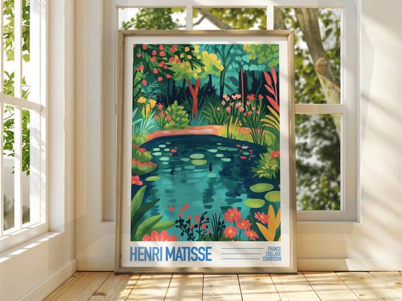 Henri Matisse Pond Art Exhibition Poster Gallery Print Water Garden Lake