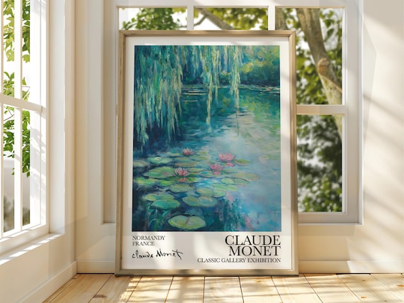 Claude Monet Water Lilies Impressionist Normandy Pond Poster Classic Art