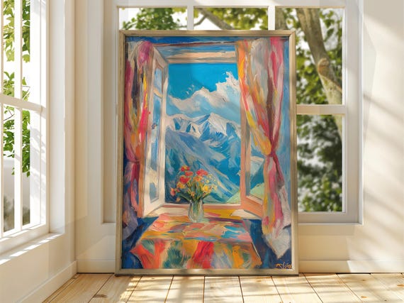 Mountain Window By Henri Matisse Exhibition Poster Gallery Print Coastal Art Fauvism