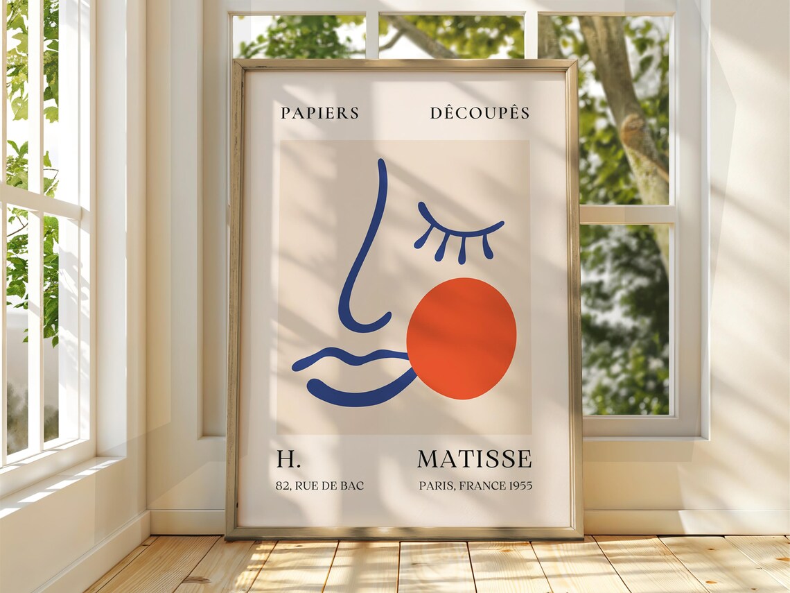 Henri Matisse Abstract Face Papiers Decoupes 1955 Exhibition Poster