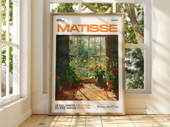 Henri Matisse Floral Patio Art Exhibition Print Gallery Classic Fauvism Painting