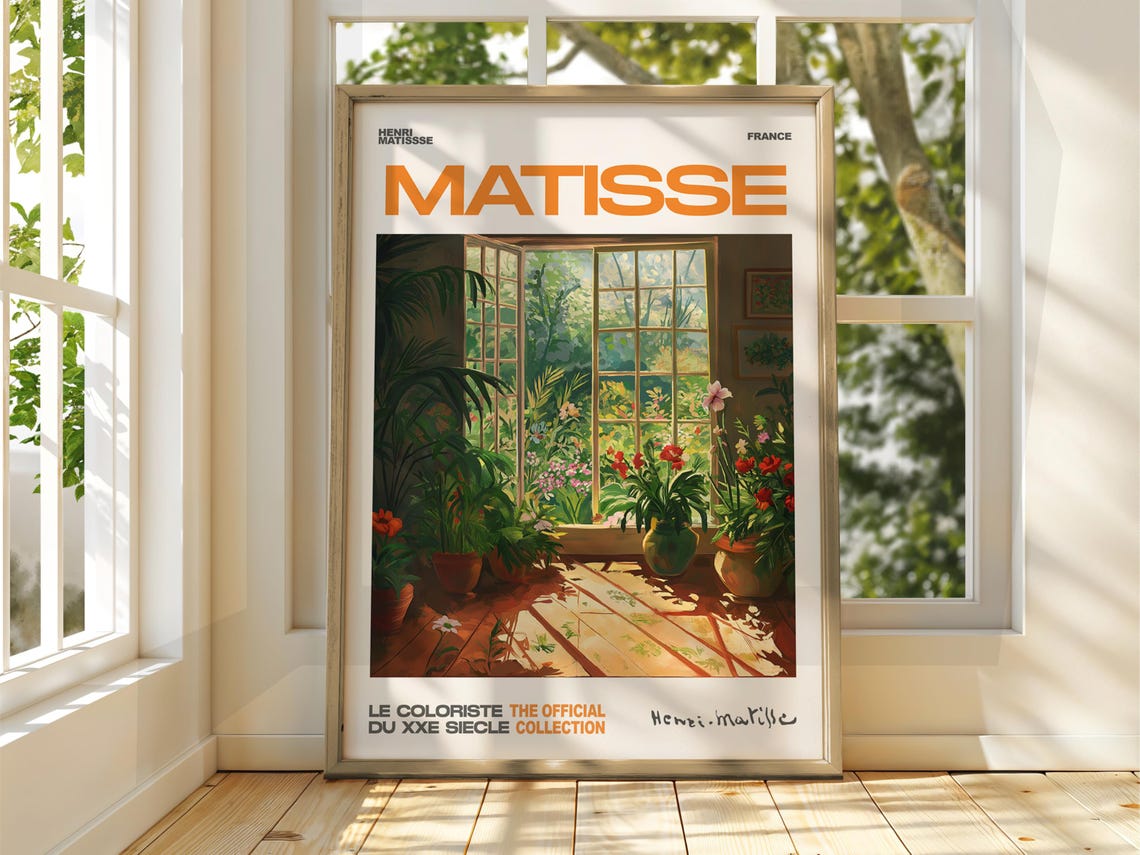 Henri Matisse Style Conservatory Garden Interior Exhibition Poster