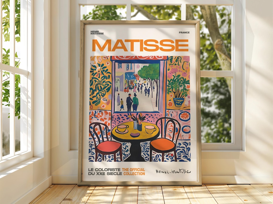 Henri Matisse Colorist Cafe Interior Street View France Art Poster