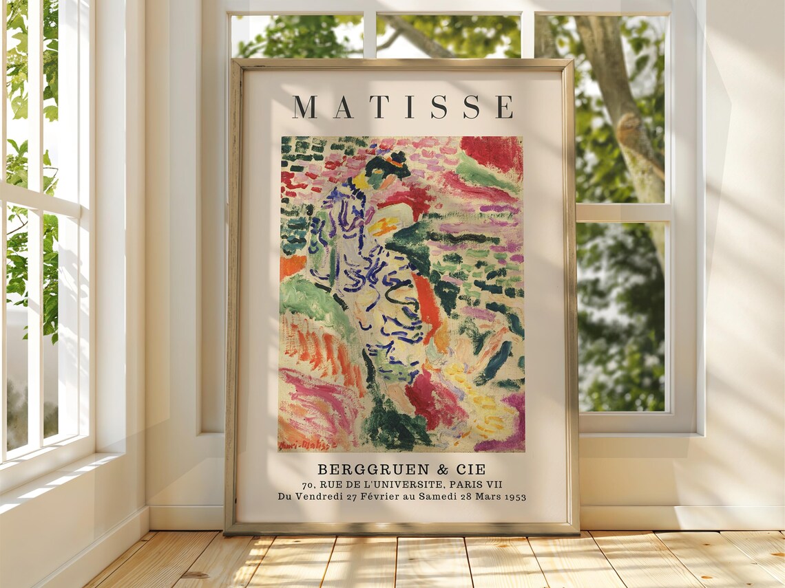 Henri Matisse Berggruen 1953 Paris Fauvist Exhibition Art Poster