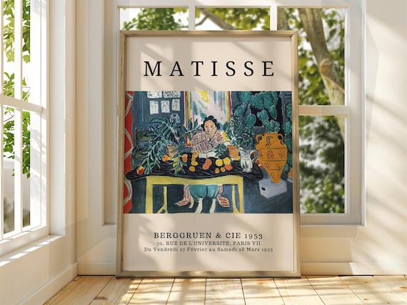 Henri Matisse Berggruen Exhibition 1953 Parisian Interior Art Poster
