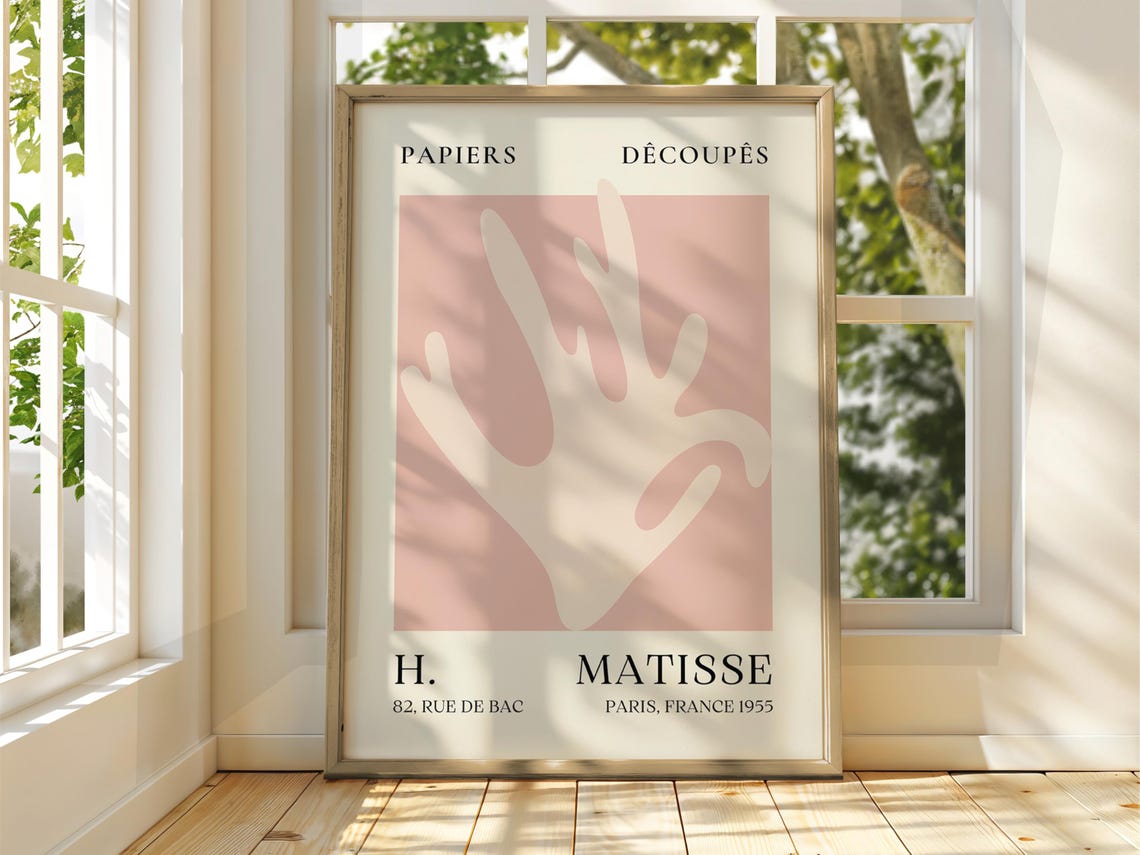 Henri Matisse Blush Hand Shape Papiers Decoupes 1955 Art Poster
