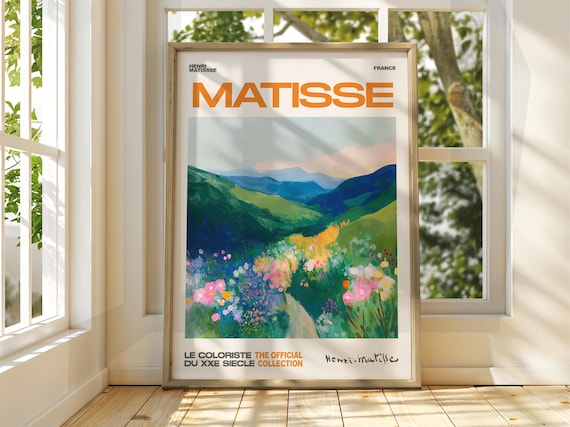 Henri Matisse Colorist Wildflower Meadow Blue Hills Art Poster
