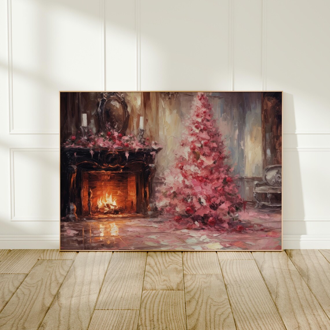Vintage Christmas Tree Christmas Room Decor Art Print - Image 3