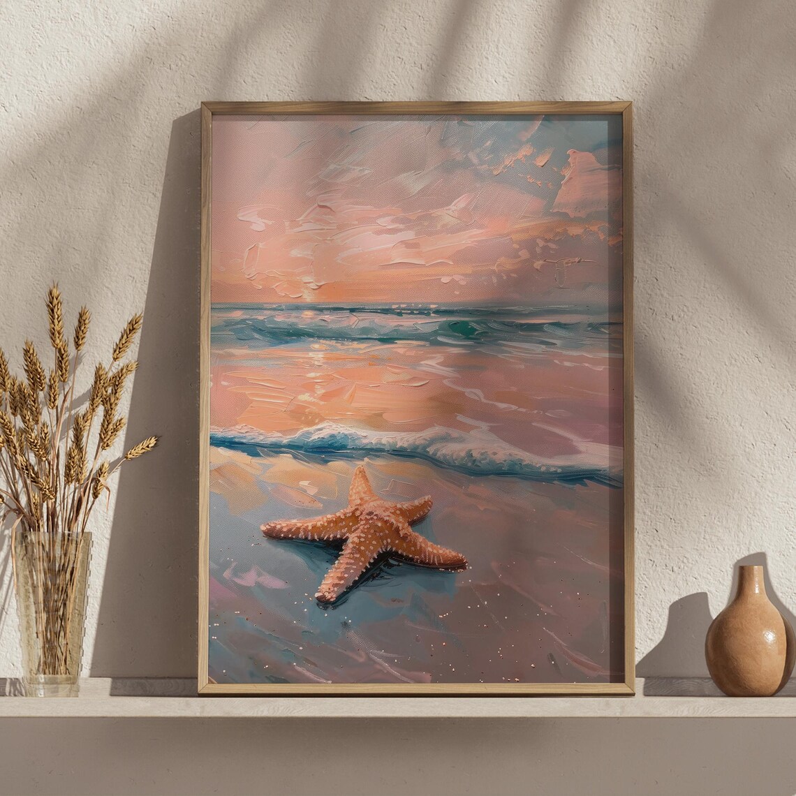 Starfish Coastal Art Print, Preppy Beachy Decor - Image 5