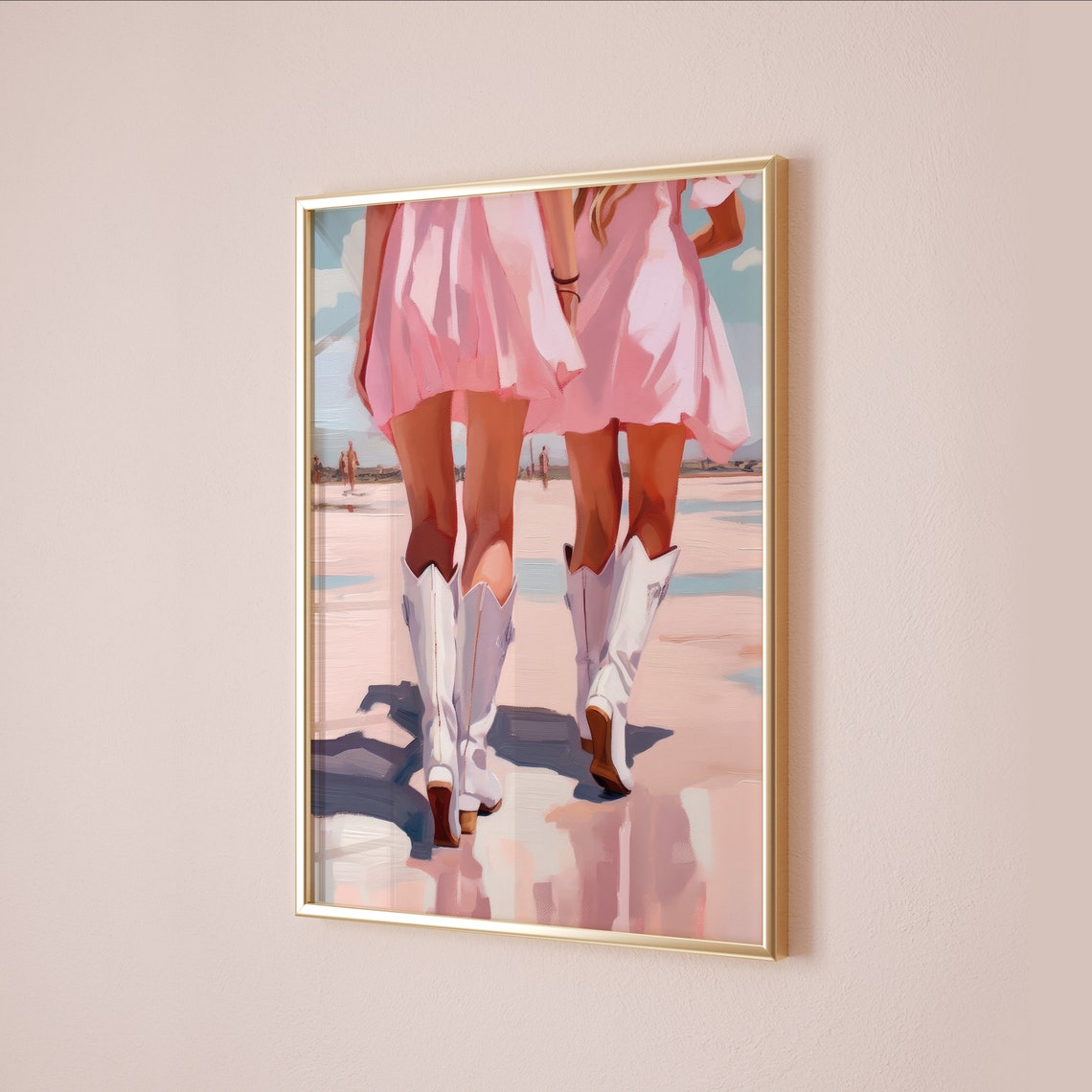 Coastal Cowgirls Girly Wall Art Print Cowgirl Boots Trendy Poster Preppy Western Room Decor Western Girls - Image 5