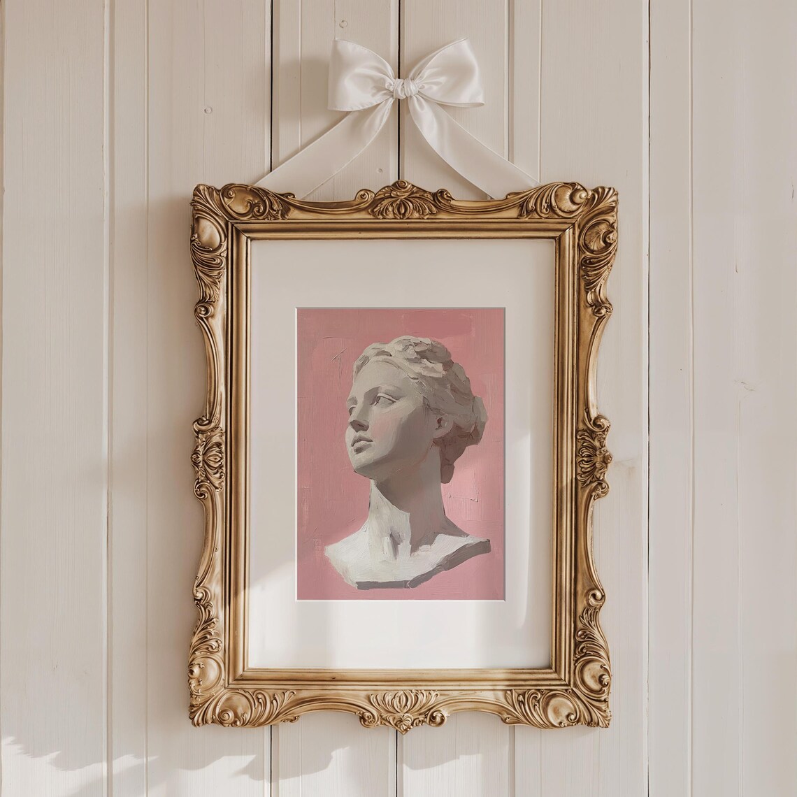 Greek Goddess Coquette Vintage Pink Art Print