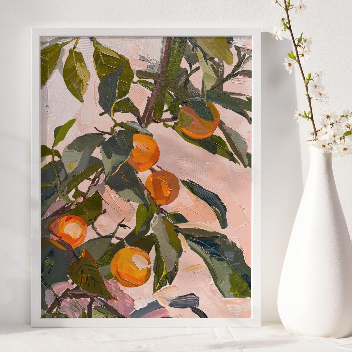 Orange Tree Springtime Botanical Art Print - Image 5
