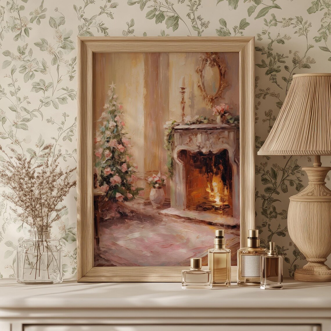 Vintage Christmas Tree Poster, Preppy Holiday Decor