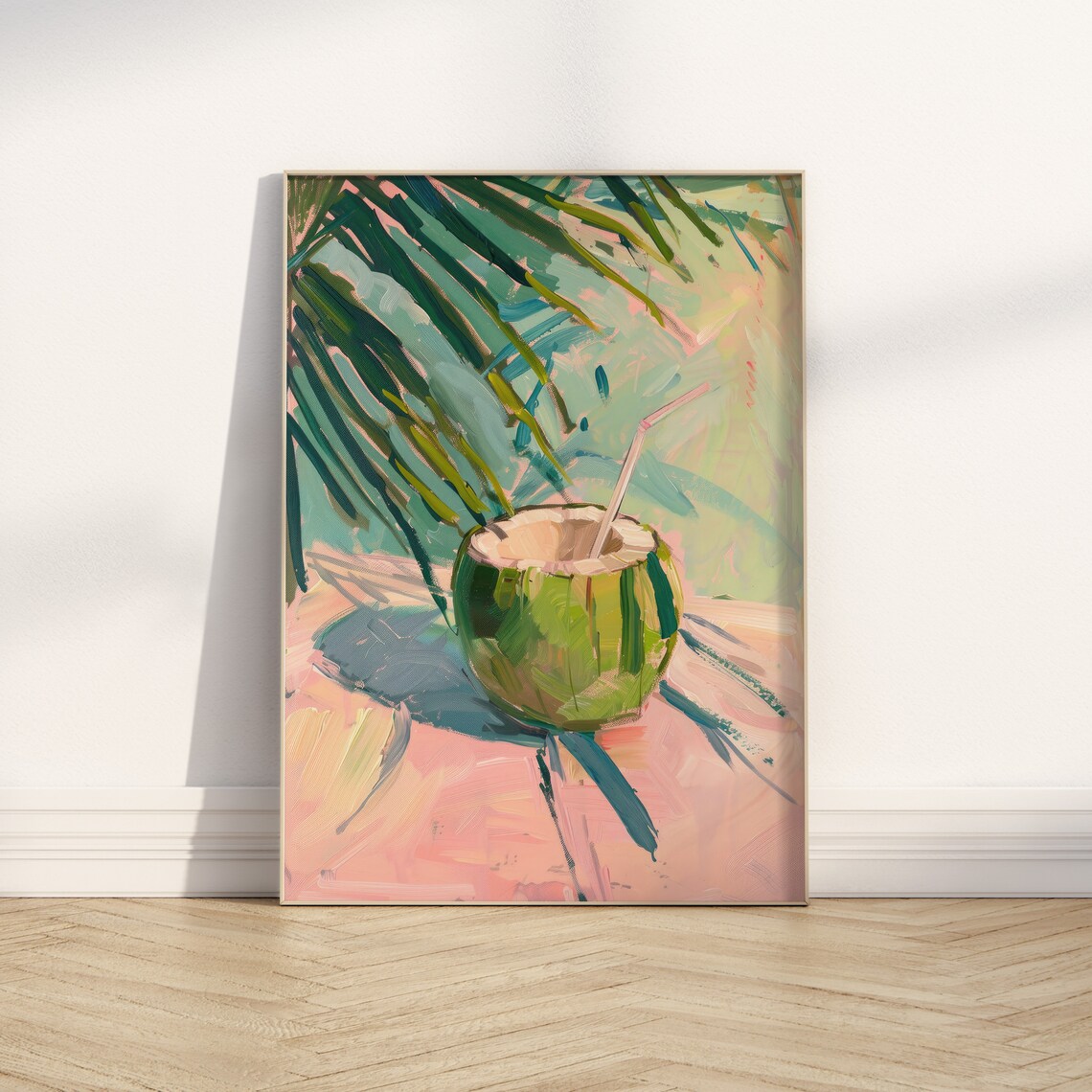 Preppy Coconut Hawaiian Palm Tree Art Print - Image 6
