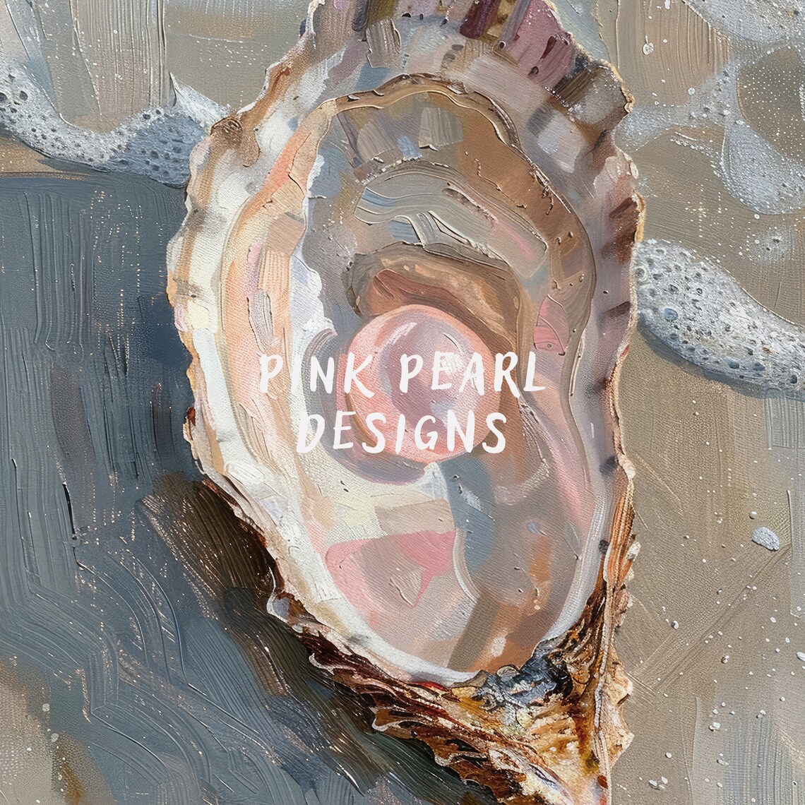 Pink Pearl in Oyster Art Print, Coastal Decor - Image 2
