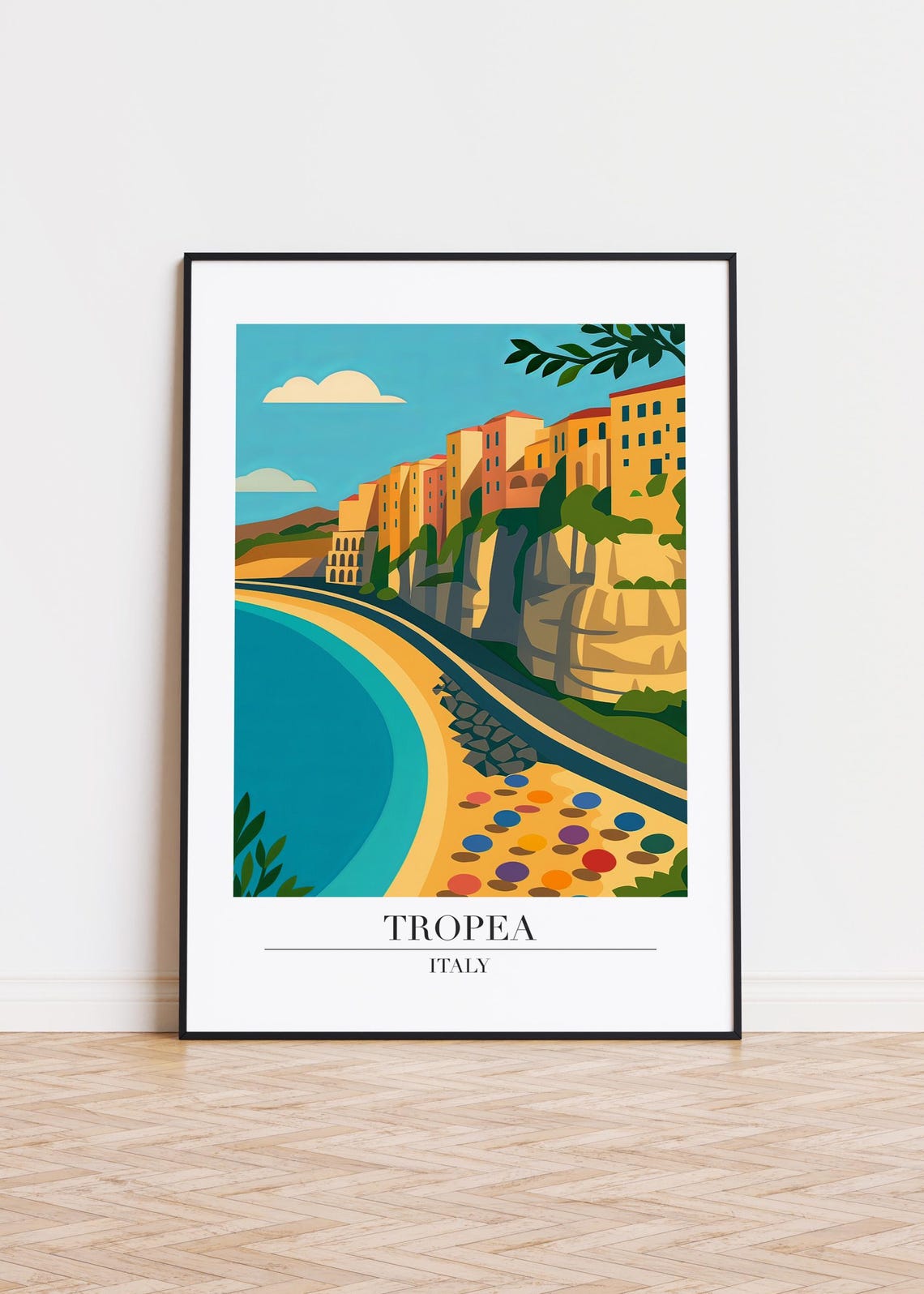 Tropea Italy Modern Travel Poster