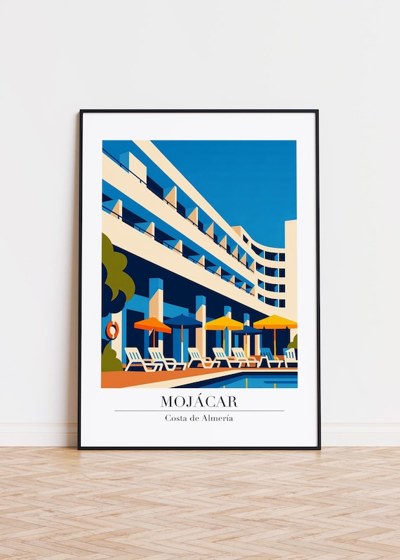 Mojcar Illustration, Costa De Almera Poster