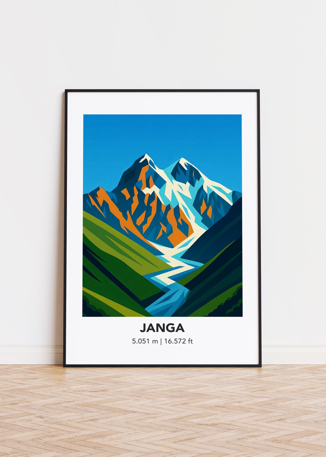 Janga Cityscape Poster Modern Minimalist Illustration Art