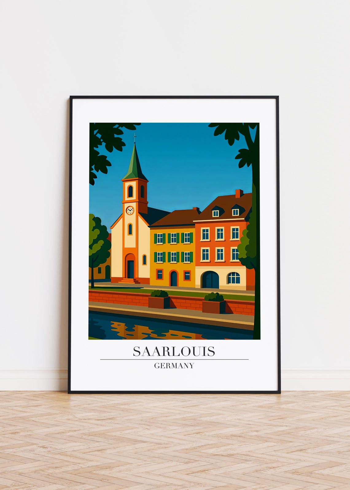 Saarlouis Germany Poster City Skyline Art Print