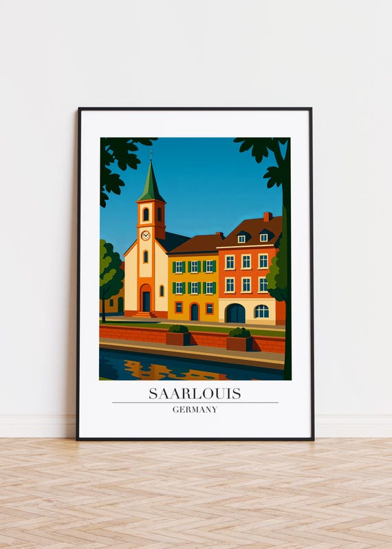 Saarlouis Germany Poster City Skyline Art Print