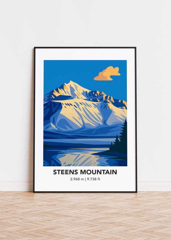 Steens Mountain Poster Print Modern Minimalist Art