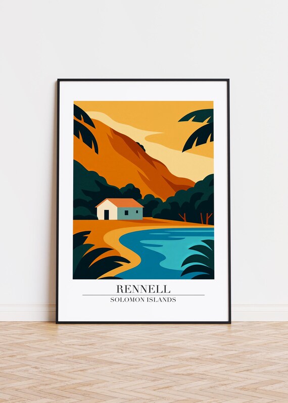 Rennell Island Poster, Solomon Islands Art Print