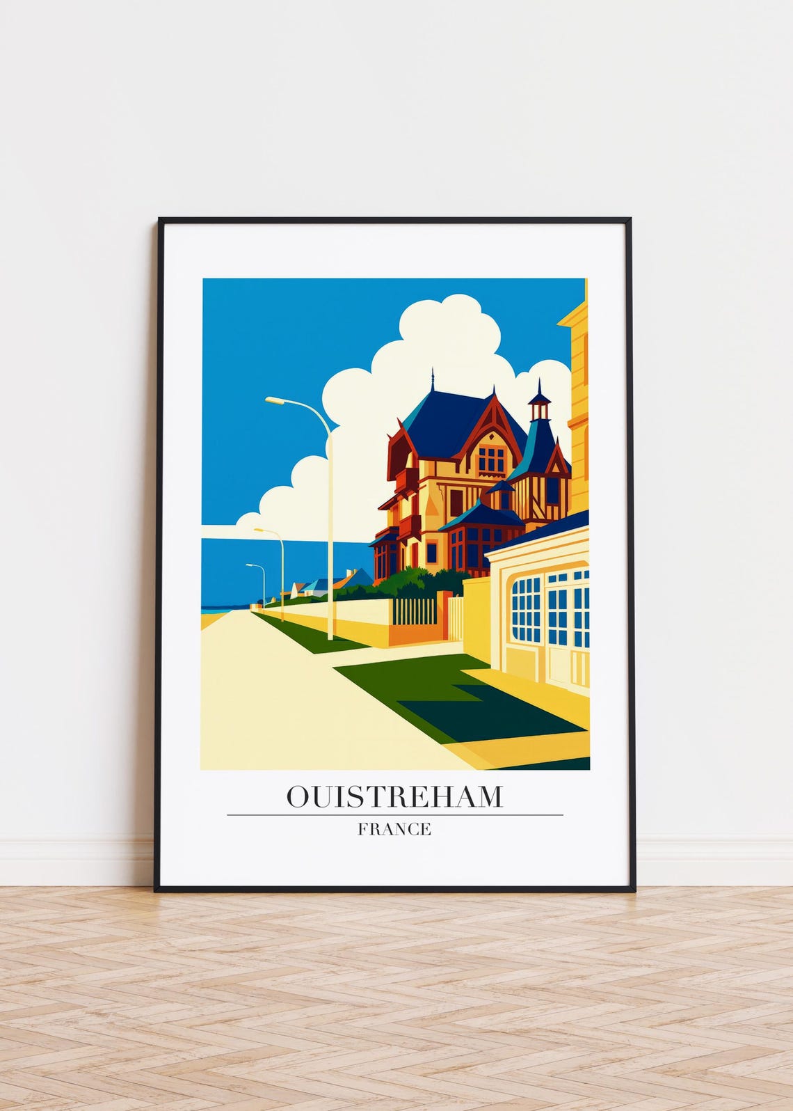 Ouistreham France Poster Skyline Art Print