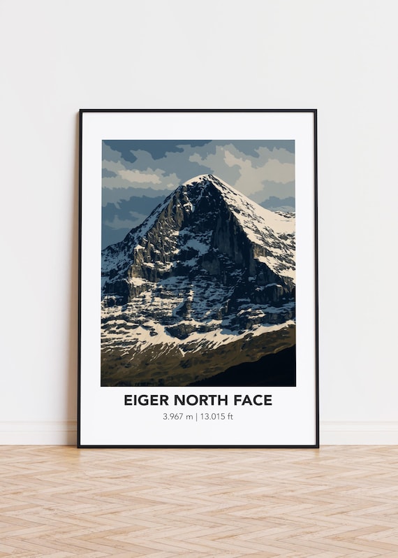 Eiger North Face Mountain Poster Print