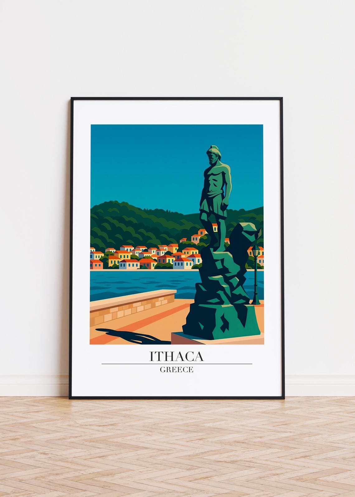 Ithaca Greece Modern Travel Poster