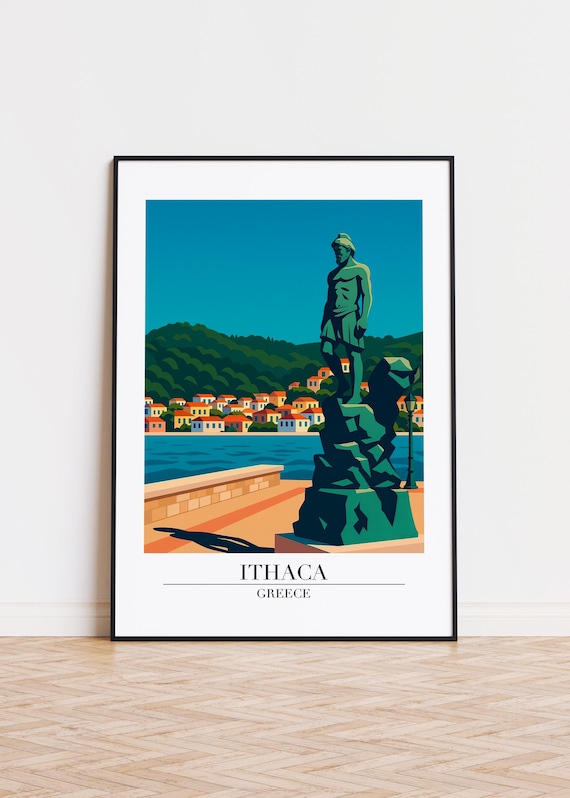 Ithaca Greece Modern Travel Poster