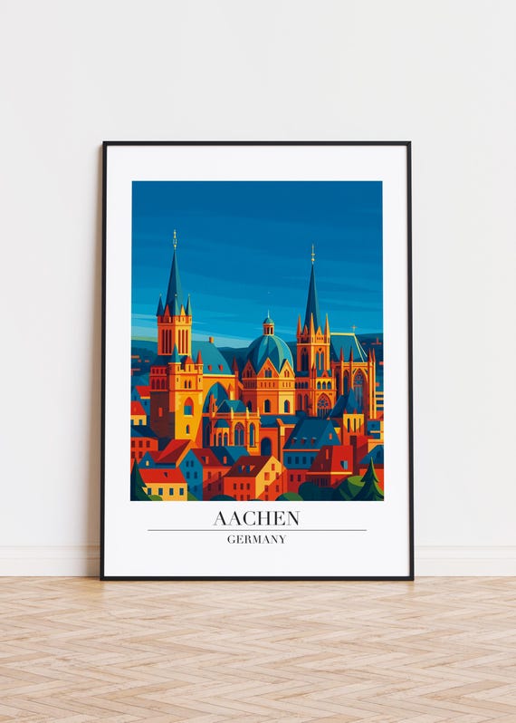 Aachen Germany Poster City Skyline Art Print