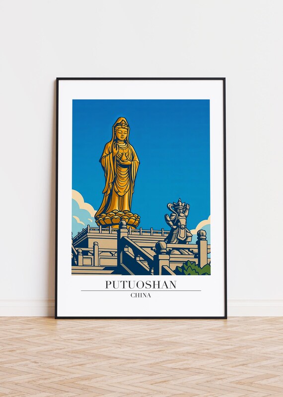 Putuoshan Illustration Art Print China Travel Poster