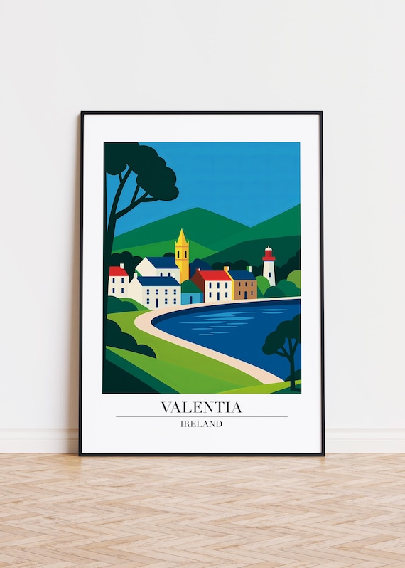 Valentia Ireland Poster Modern Illustration Art Print