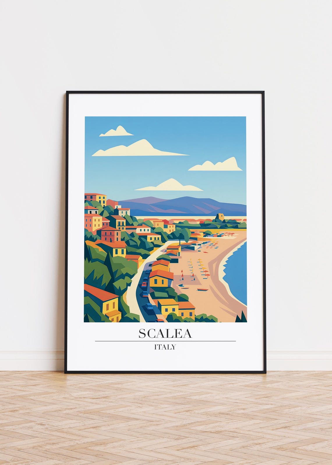 Scalea Italy Poster City Skyline Art Print
