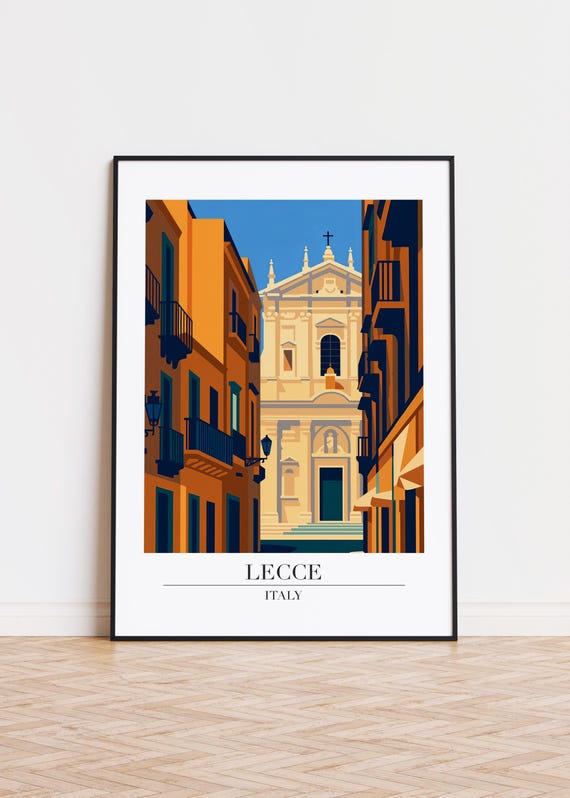 Lecce Italy Poster Modern City Skyline Art Print