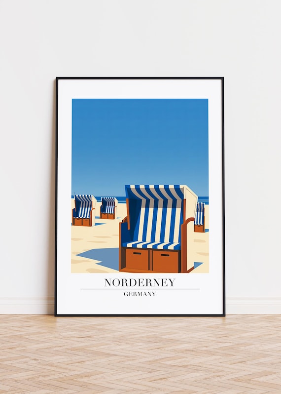 Norderney Germany Poster Modern City Illustration Art
