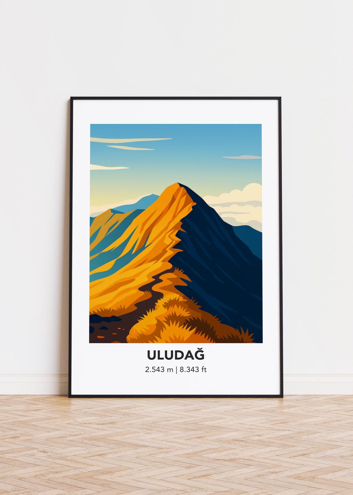 Uluda Mountain Print Modern Minimalist Art Poster