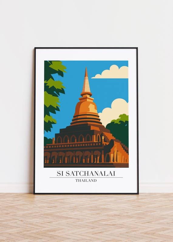 Si Satchanalai Poster City Skyline Art Print