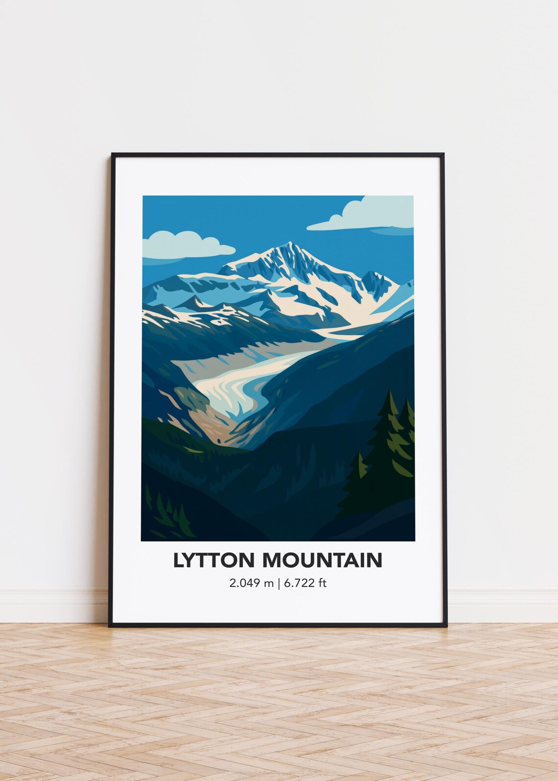 Lytton Mountain, Modern Minimalist Art Print