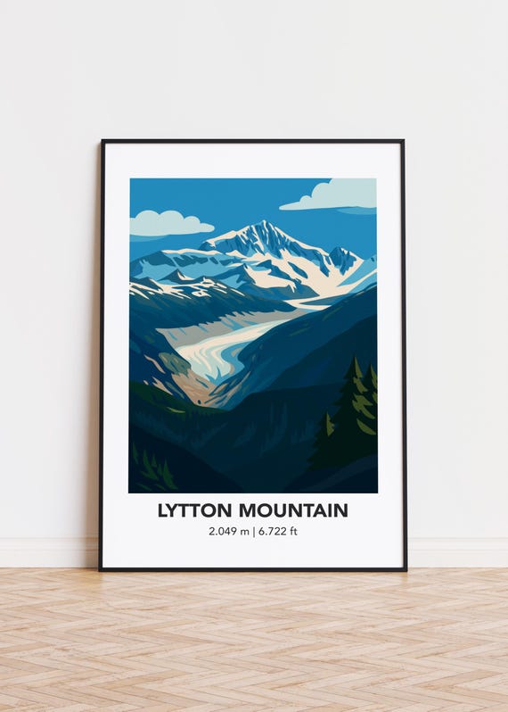 Lytton Mountain, Modern Minimalist Art Print