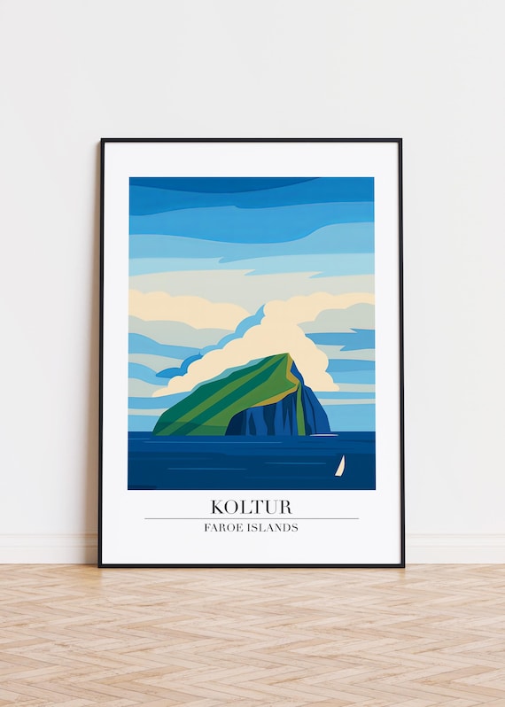Koltur Faroe Islands, Modern Scandinavian Art Print