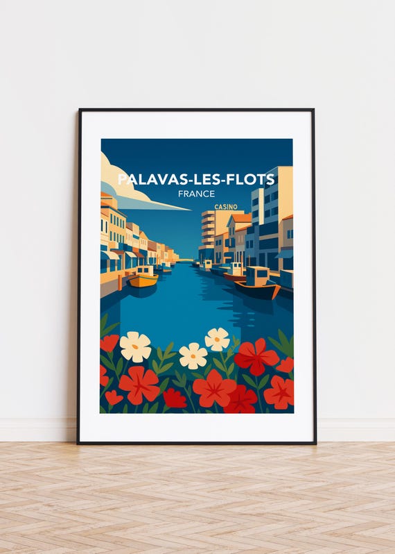 Palavaslesflots France Poster Modern City Art Print