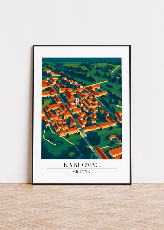 Karlovac Croatia Poster Modern City Art Print