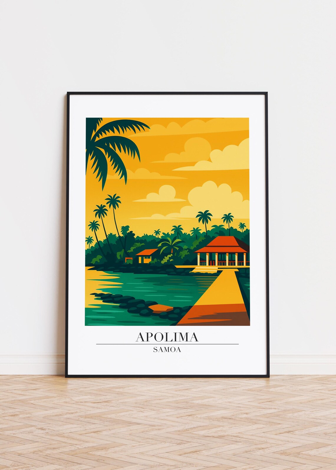 Apolima Samoa Modern Illustration Art Print