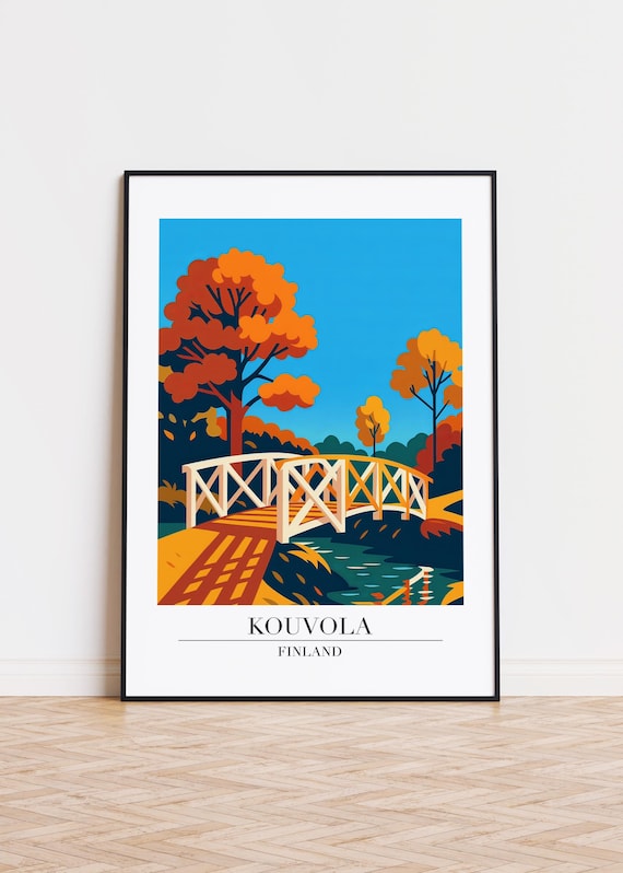 Kouvola Finland Poster City Illustration Art Print