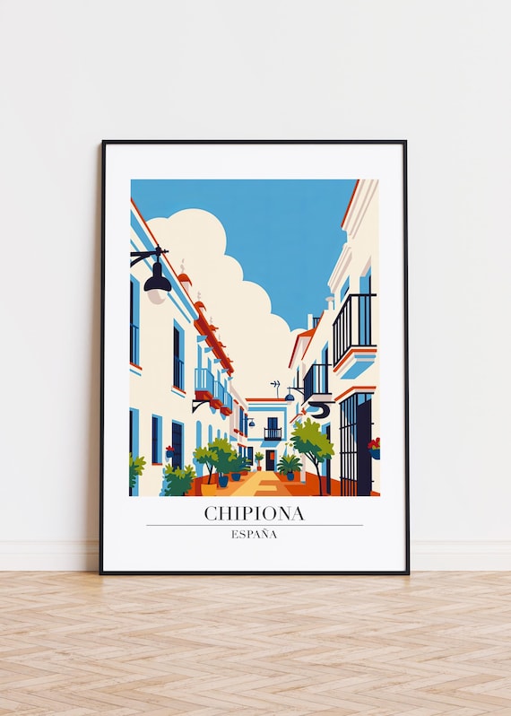 Chipiona Spain Modern Travel Poster