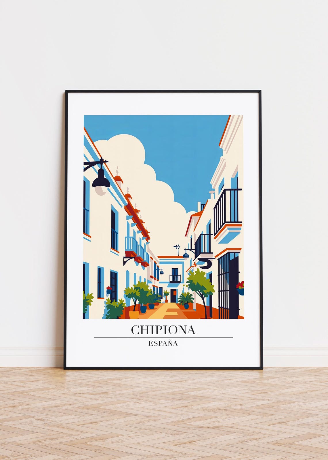 Chipiona Spain Modern Travel Poster
