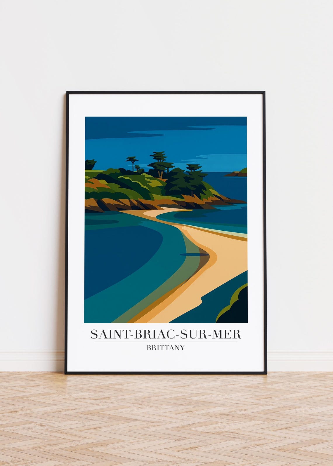 Saintbriacsurmer France Travel Poster
