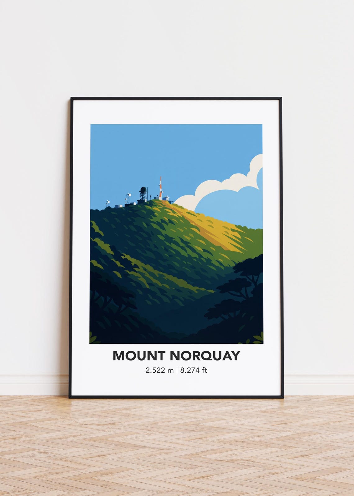 Mount Norquay Print Minimalist Mountain Art Poster
